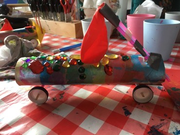 Laat je kunstwerk bewegen! (karton, techniek, verf) - Schuinesloot 