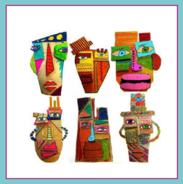 Ontwerp je Picasso-hoofd! (schilderen & collage) - Bergentheim