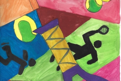 Kleurrijk kunstwerk schilderen op canvas - Kloosterhaar